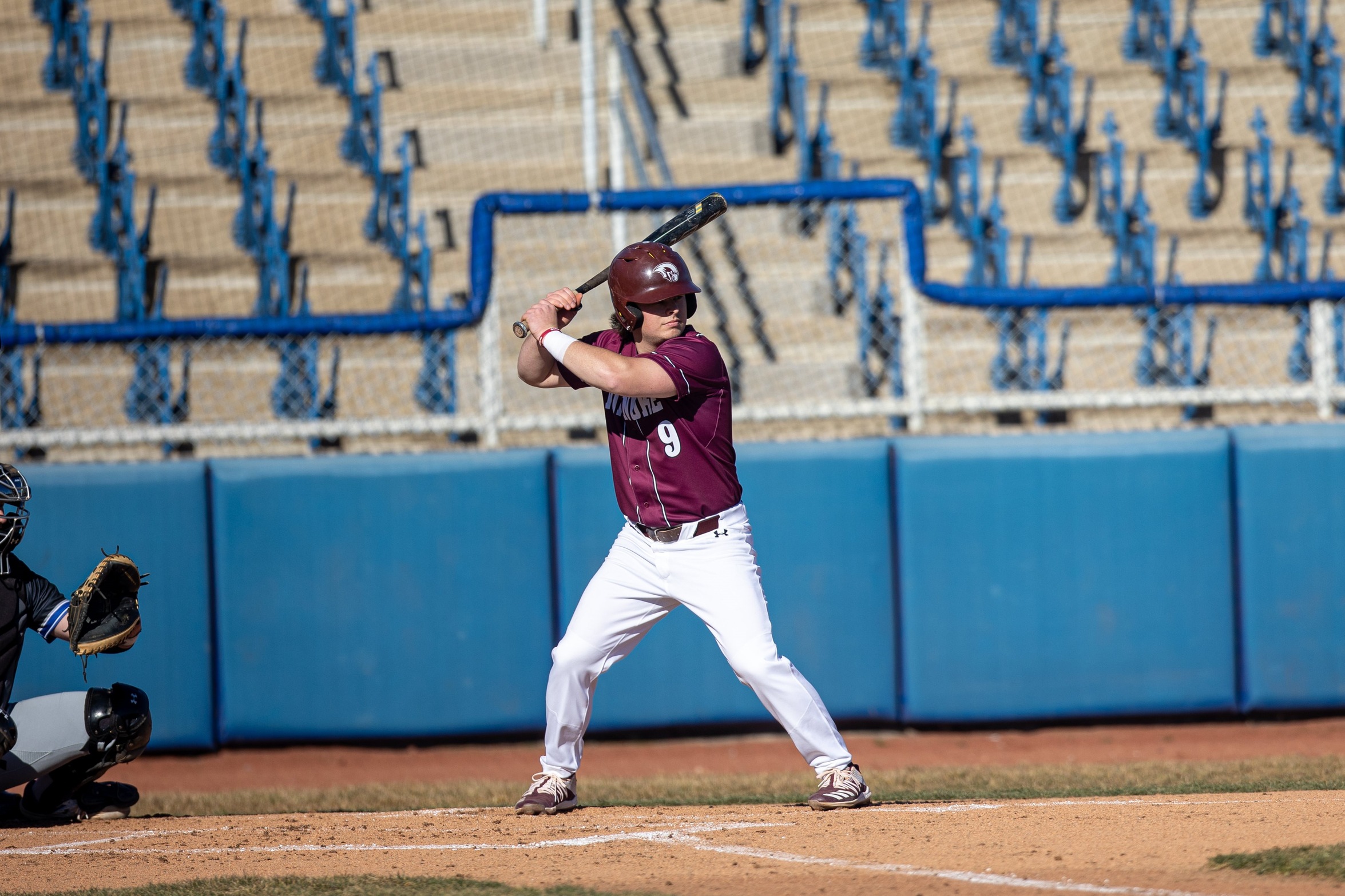 action photo of RC baseball player Cale Agee hitting