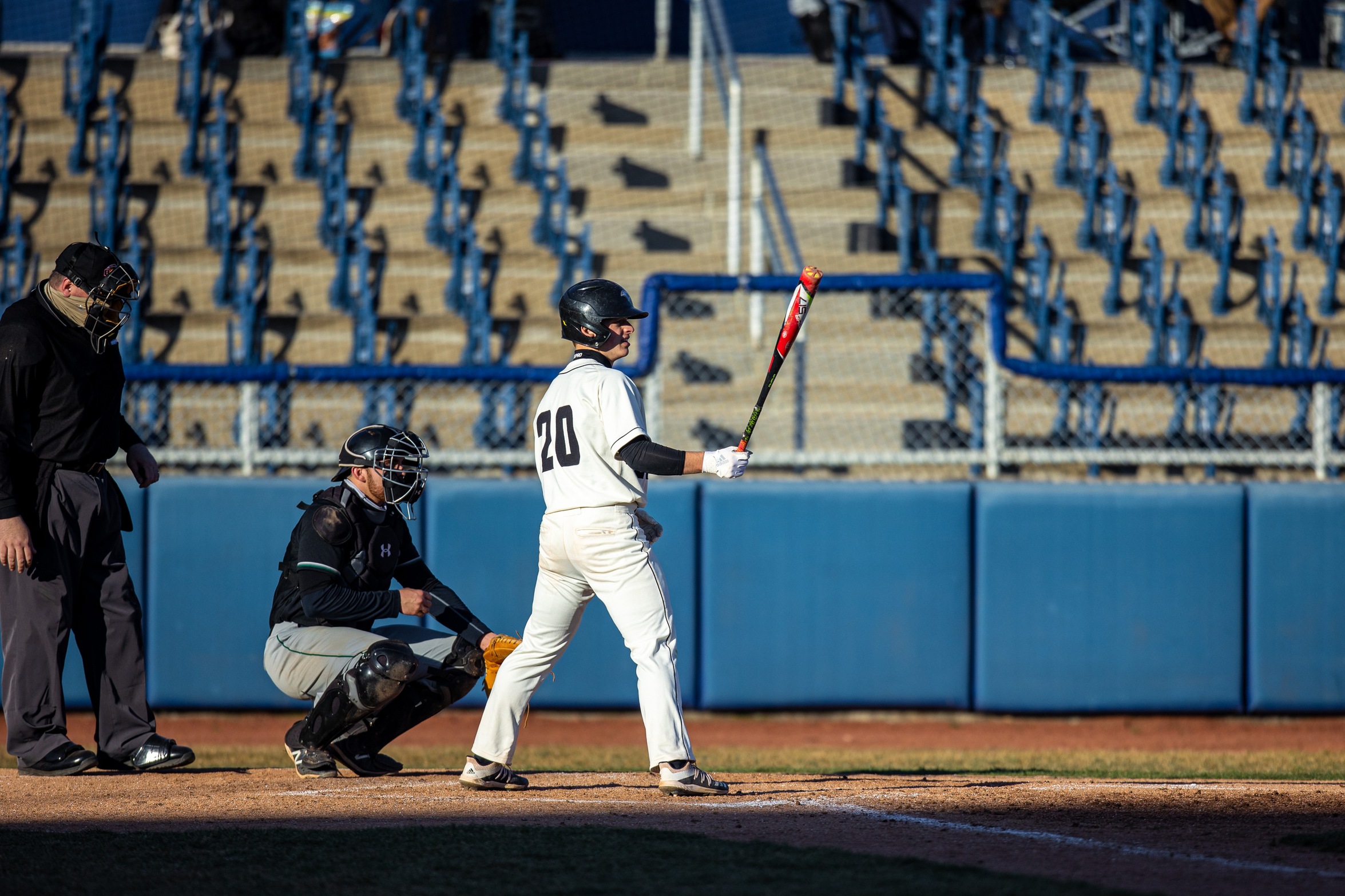 action photo of RC baseball player Jed Byerley hitting