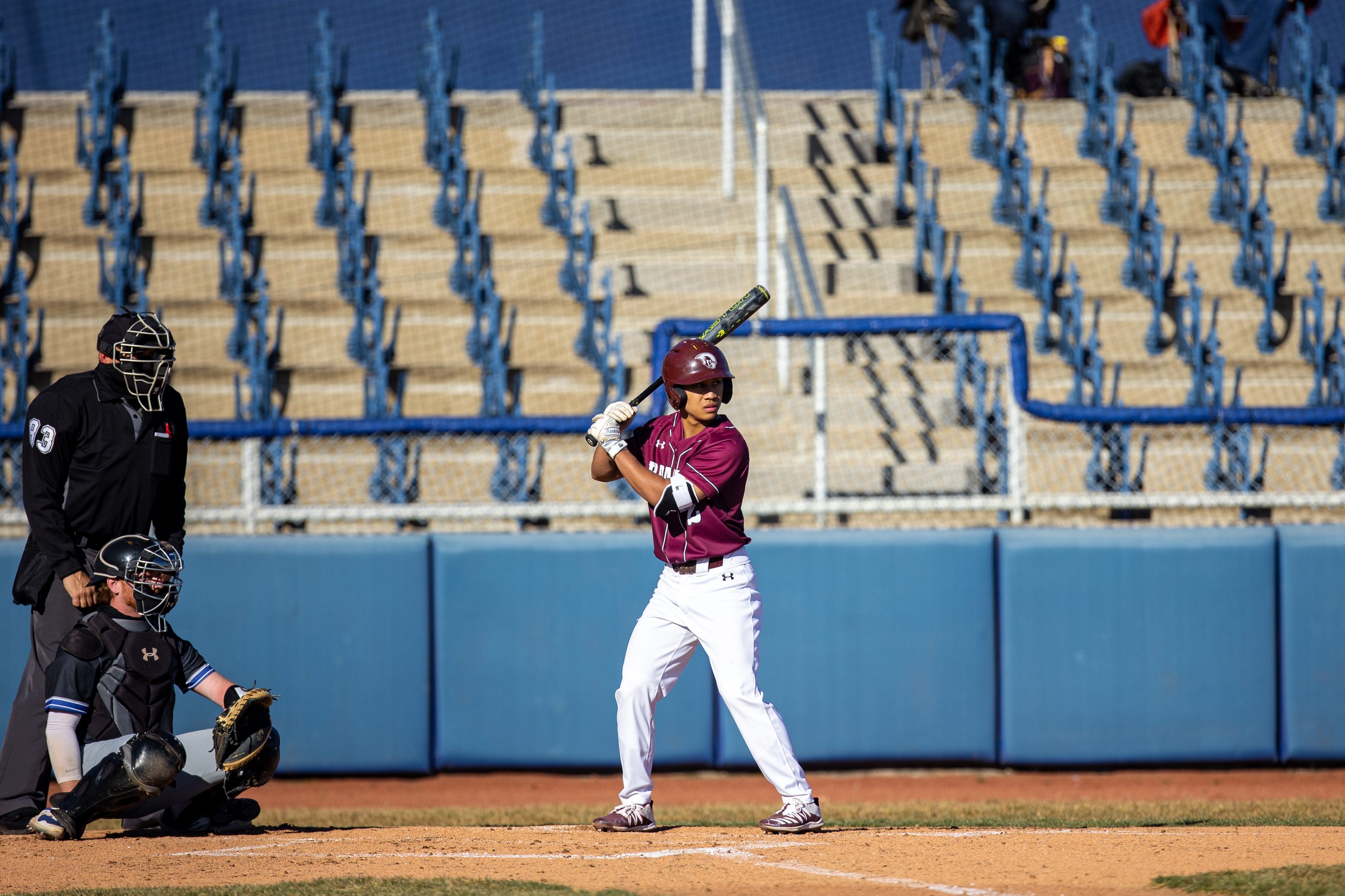 Rc baseball player Jacon Bonzon at the plate