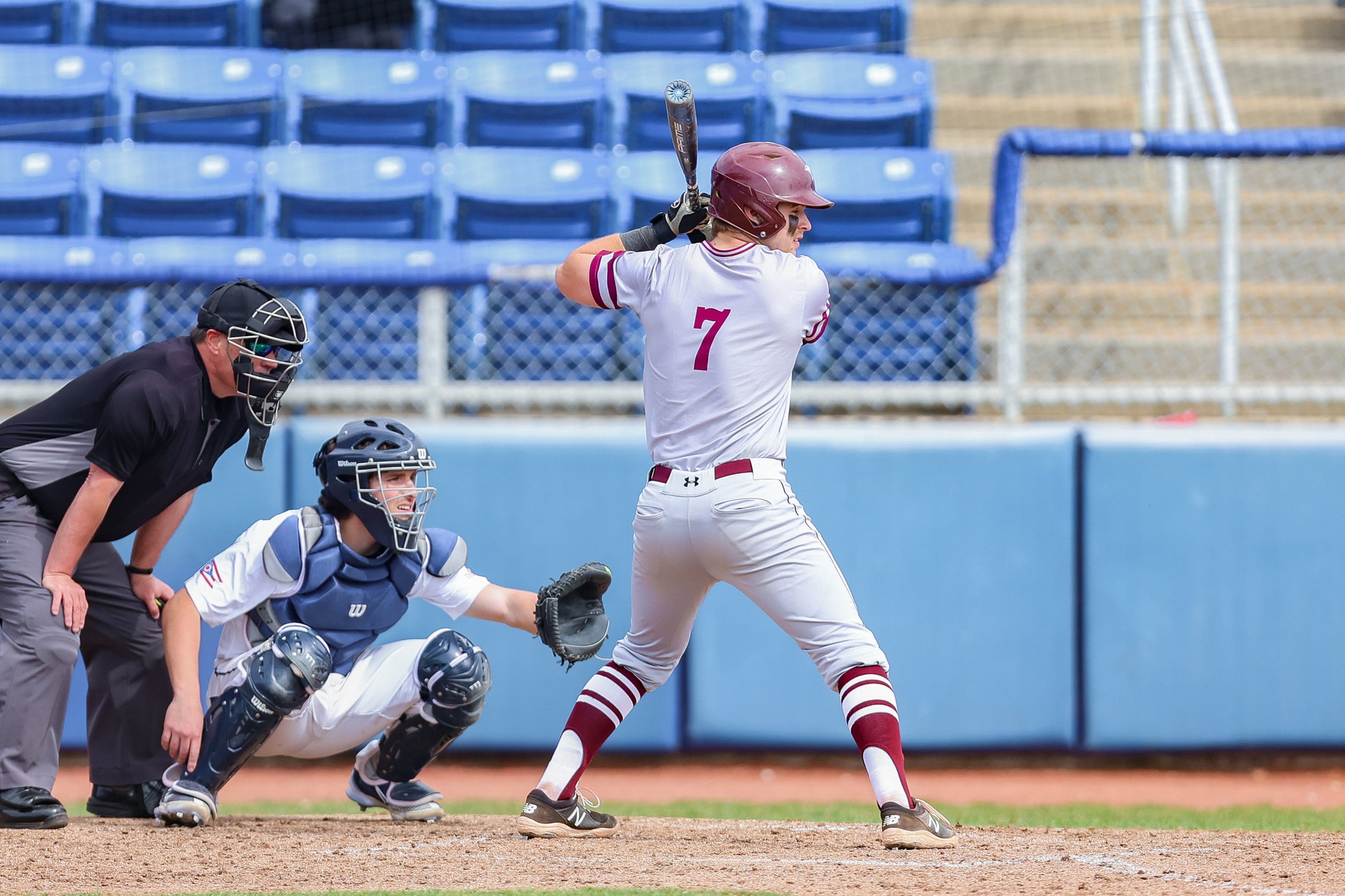 action photo of RC baseball left handed hitter Mason Staz