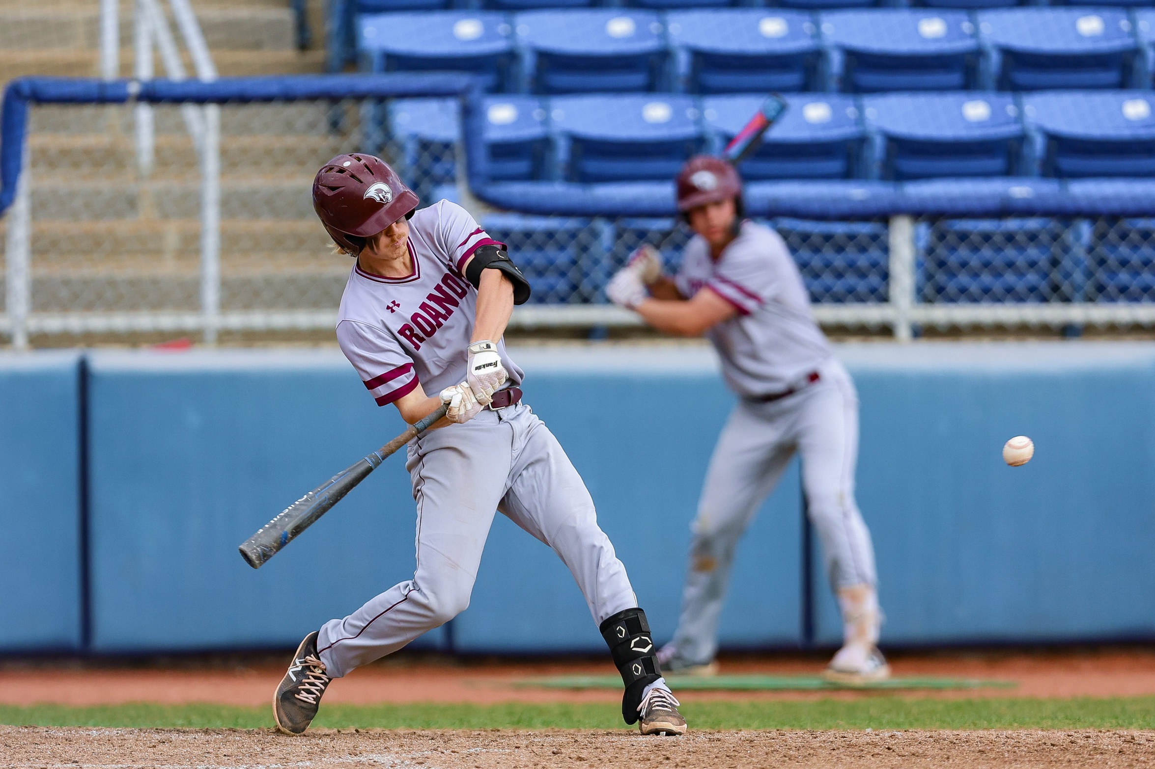 action photo of RC baseball right hander hitting