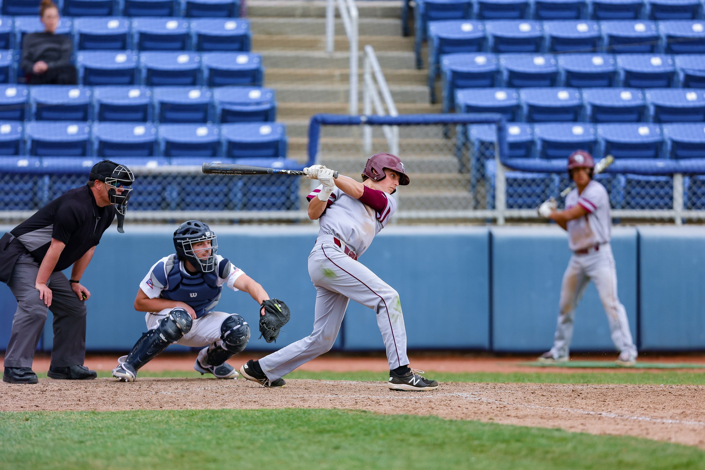 action photo of RC baseball left hander hitting