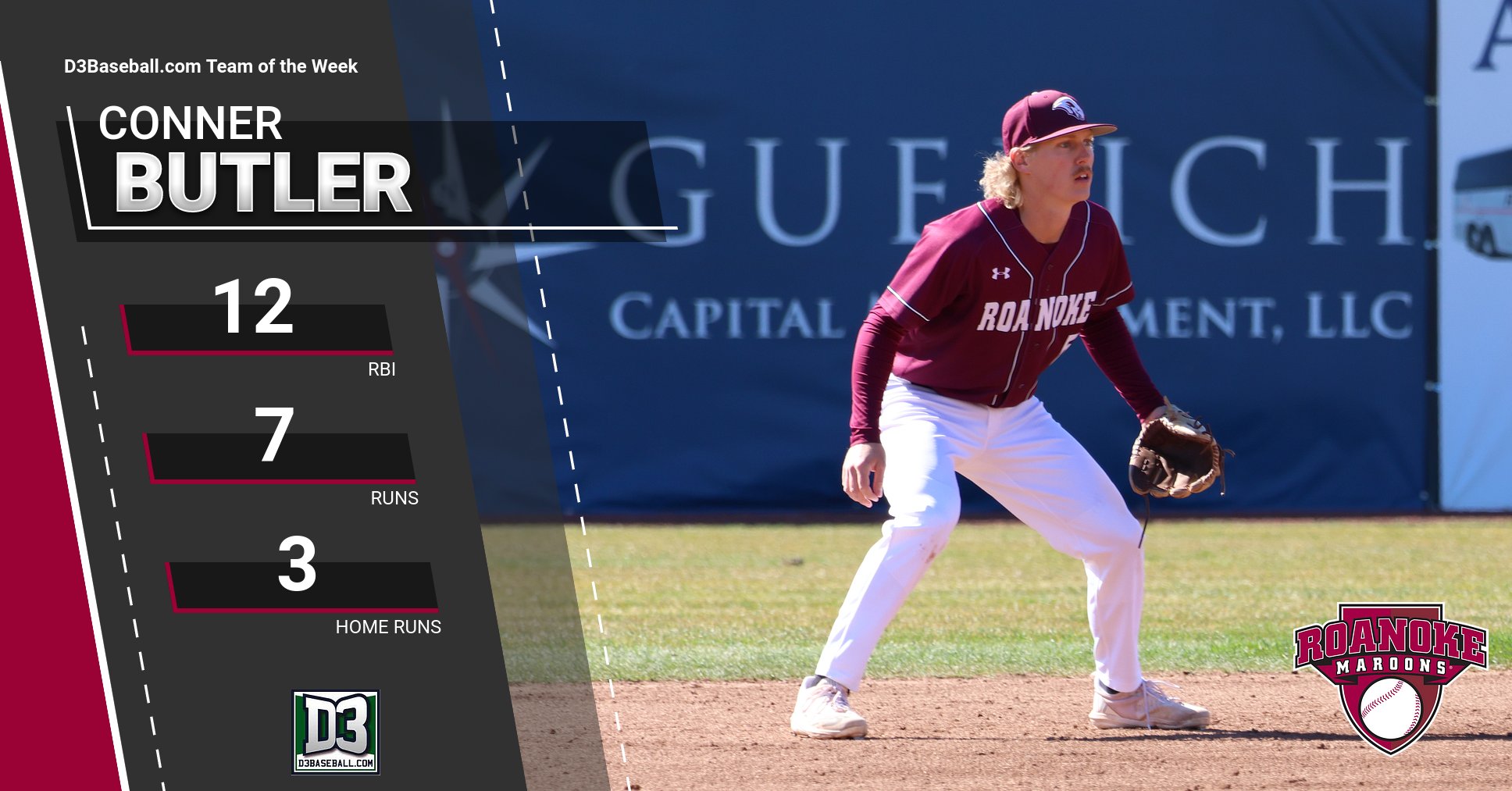 Butler Named to D3Baseball.com Team of the Week