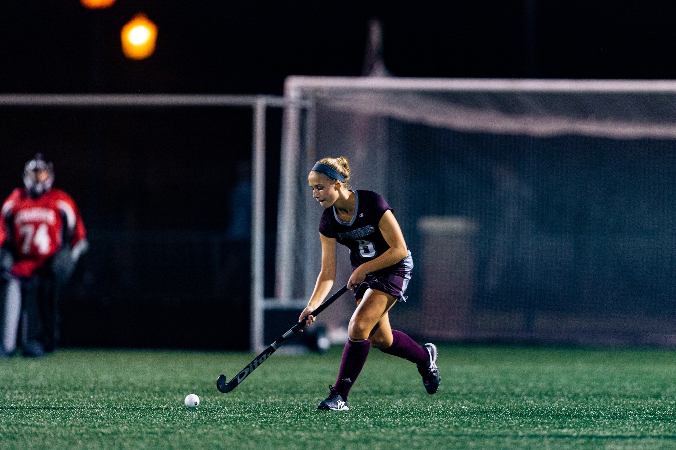 action photo of RC field hockey player Hannah Bunton