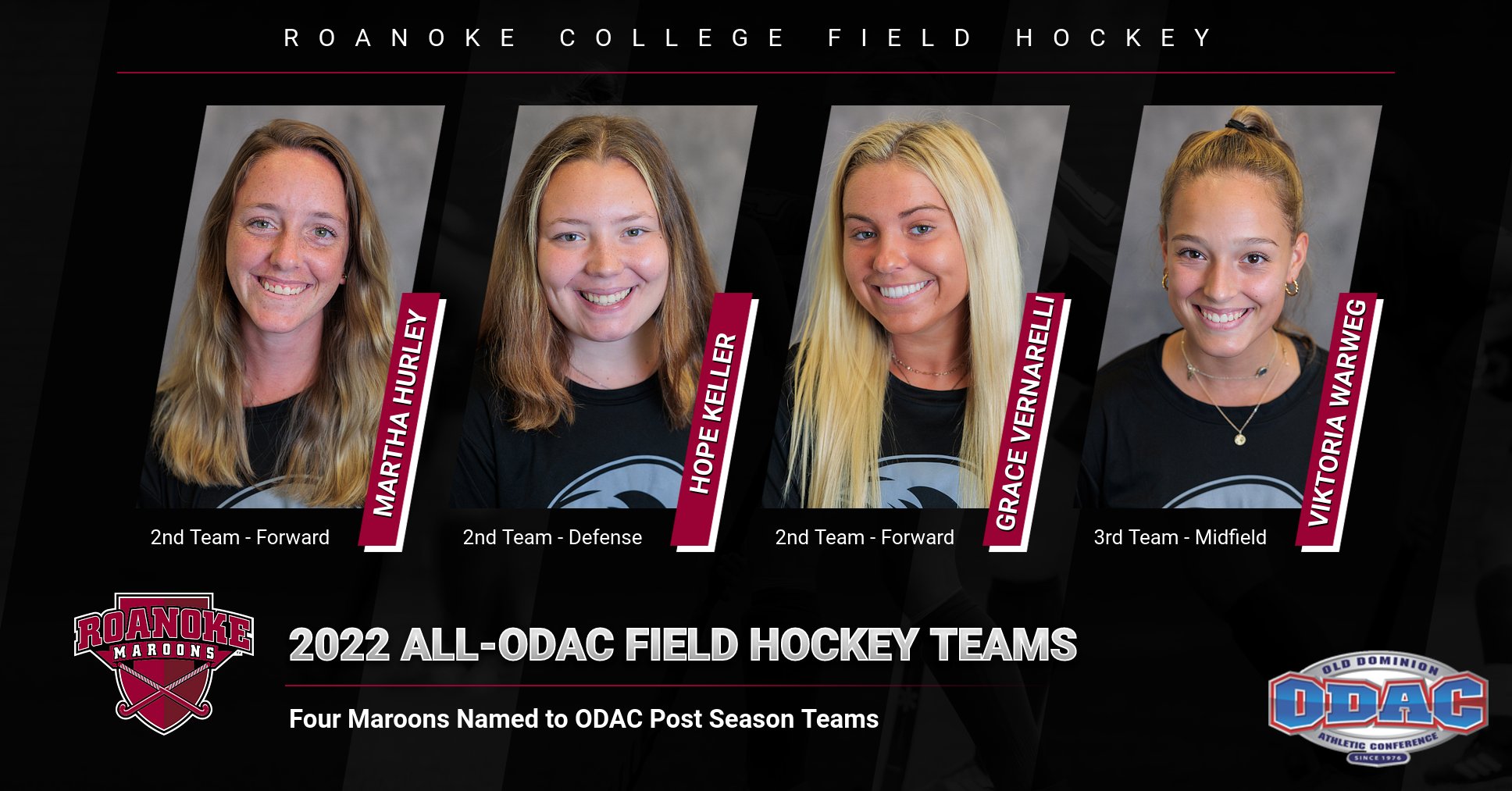 Four Maroons Highlight 2022 All-ODAC Field Hockey Teams