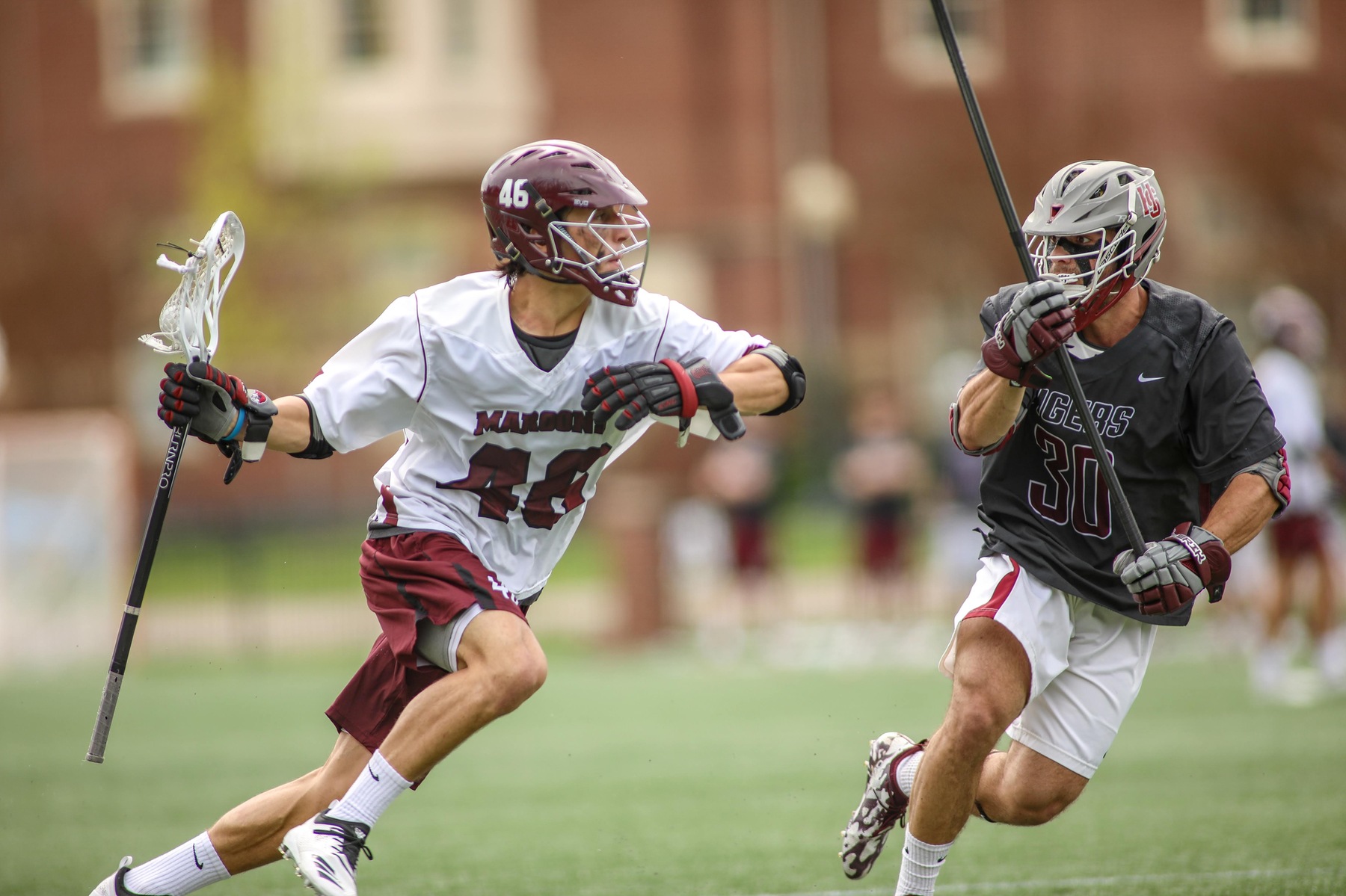 No. 7 Denison used an eight goal run to start to the fourth quarter to score a 13-7 win over Roanoke Sunday afternoon.