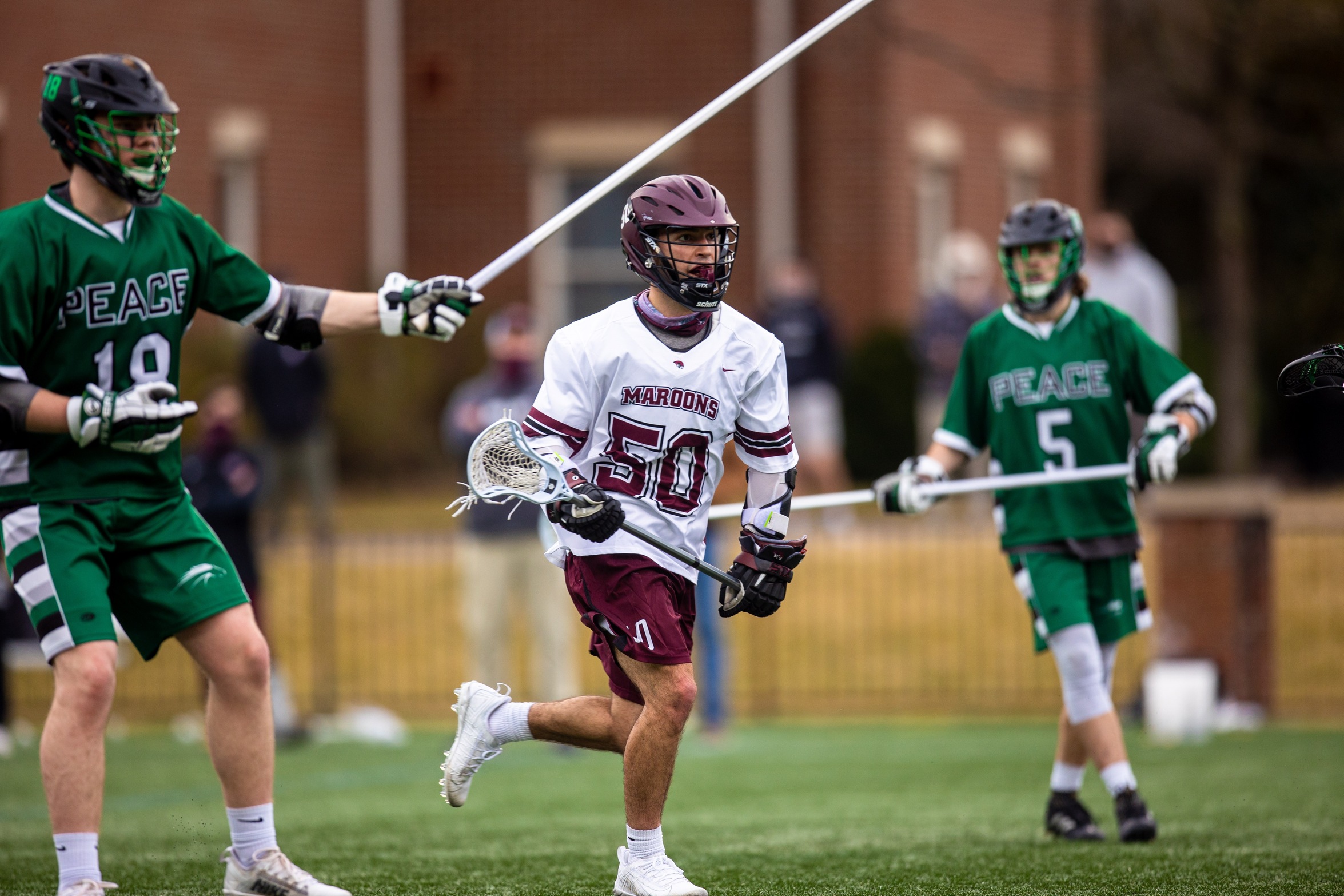 action photo of RC lacrosse player Ethan Caldwell