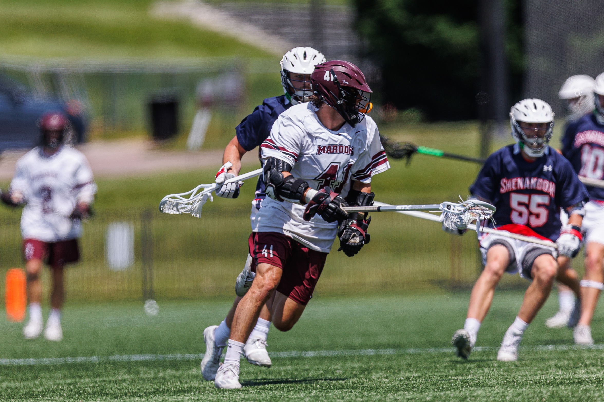 action photo of MLAX Luke Kammerman