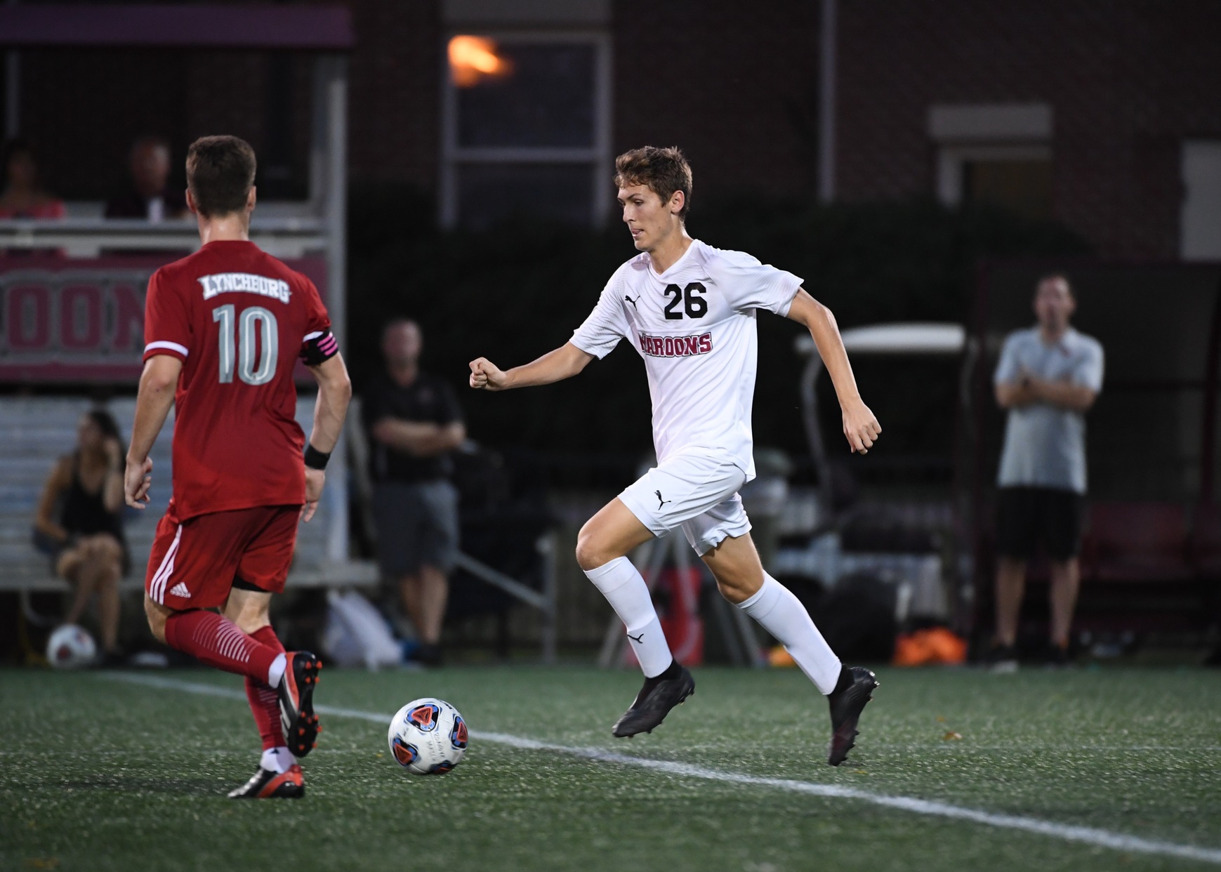 action photo of Roanoke soccer player Dylan Berk