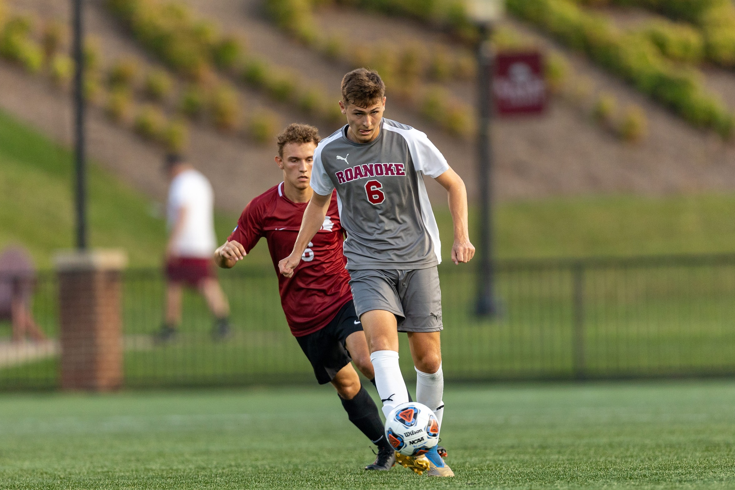 action photo of RC men's soccer player Dylan Berk