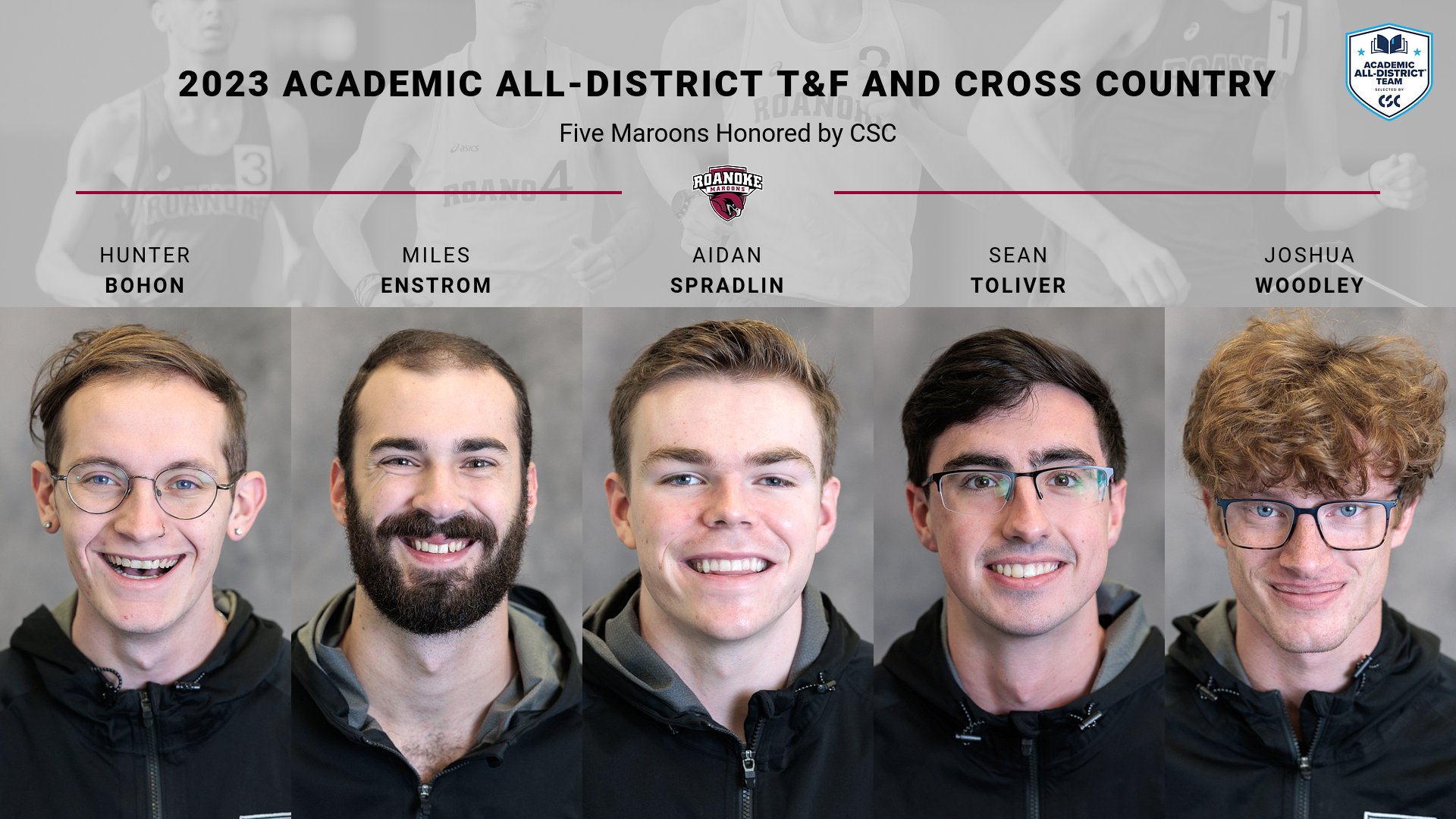 Five Men, Five Women Maroons Named to CSC Academic All-District Team