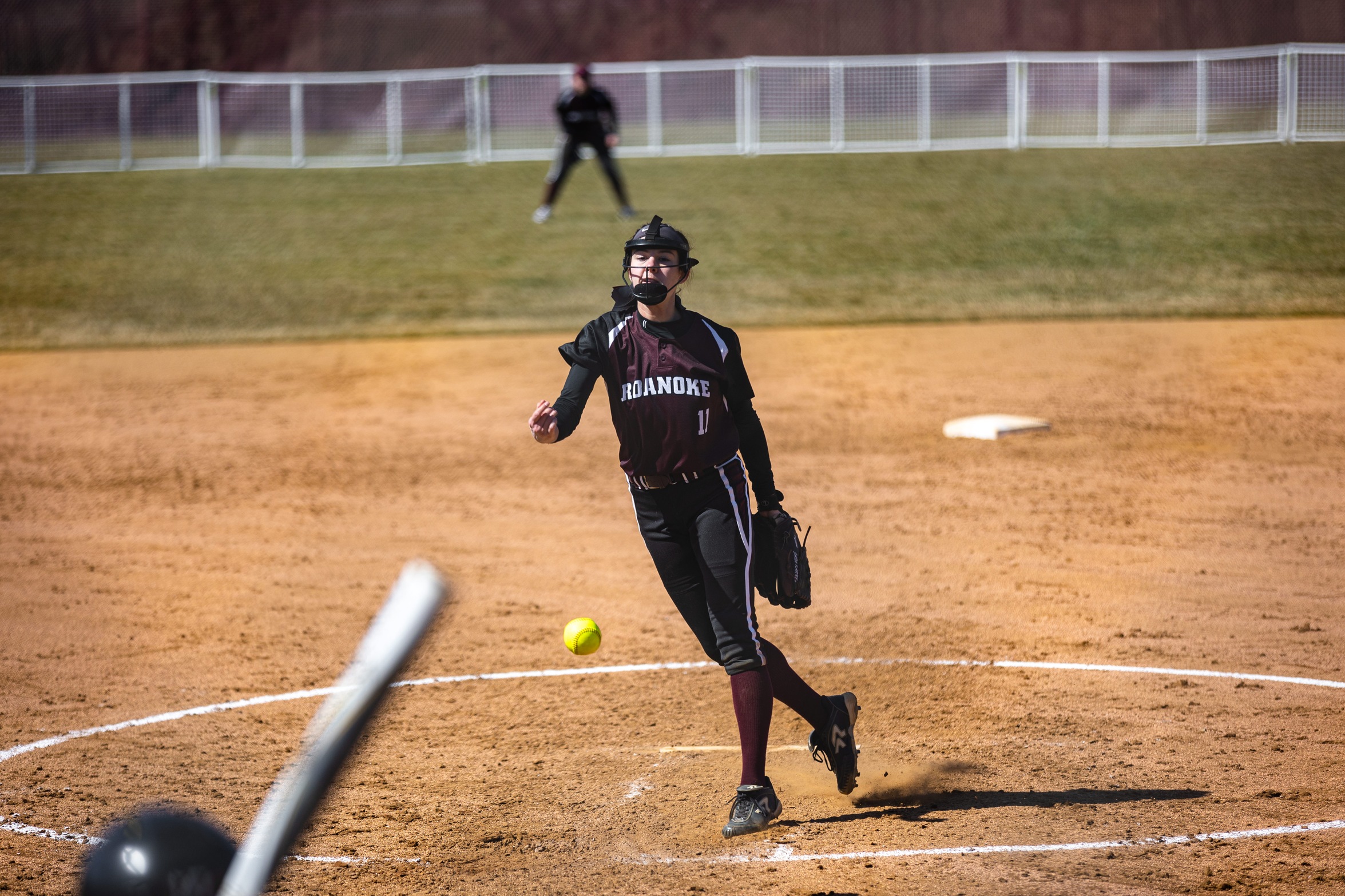 action photo of RC softball pitcher Jada Karnes