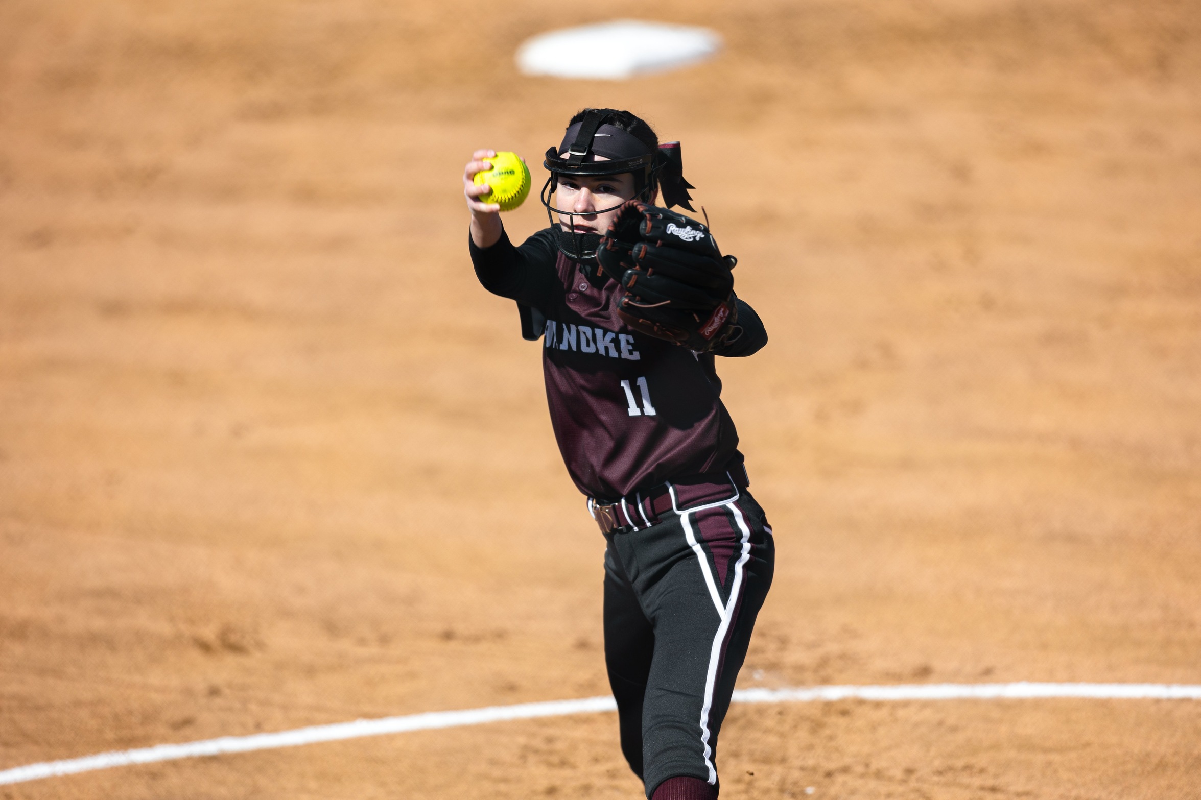 action photo of RC softball pitcher Jada Karnes