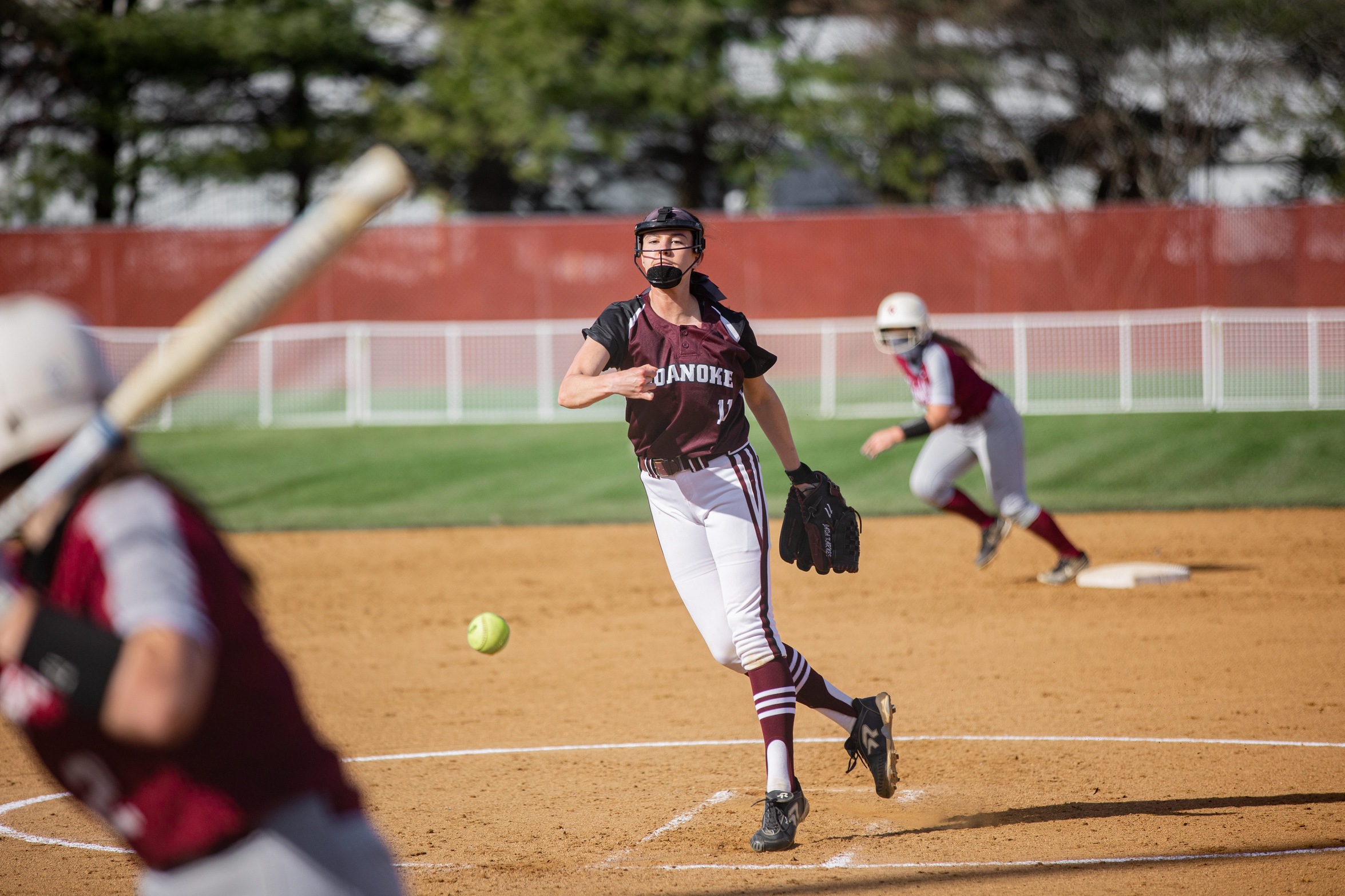 action photo of RC softball pitcher Jada Karnes