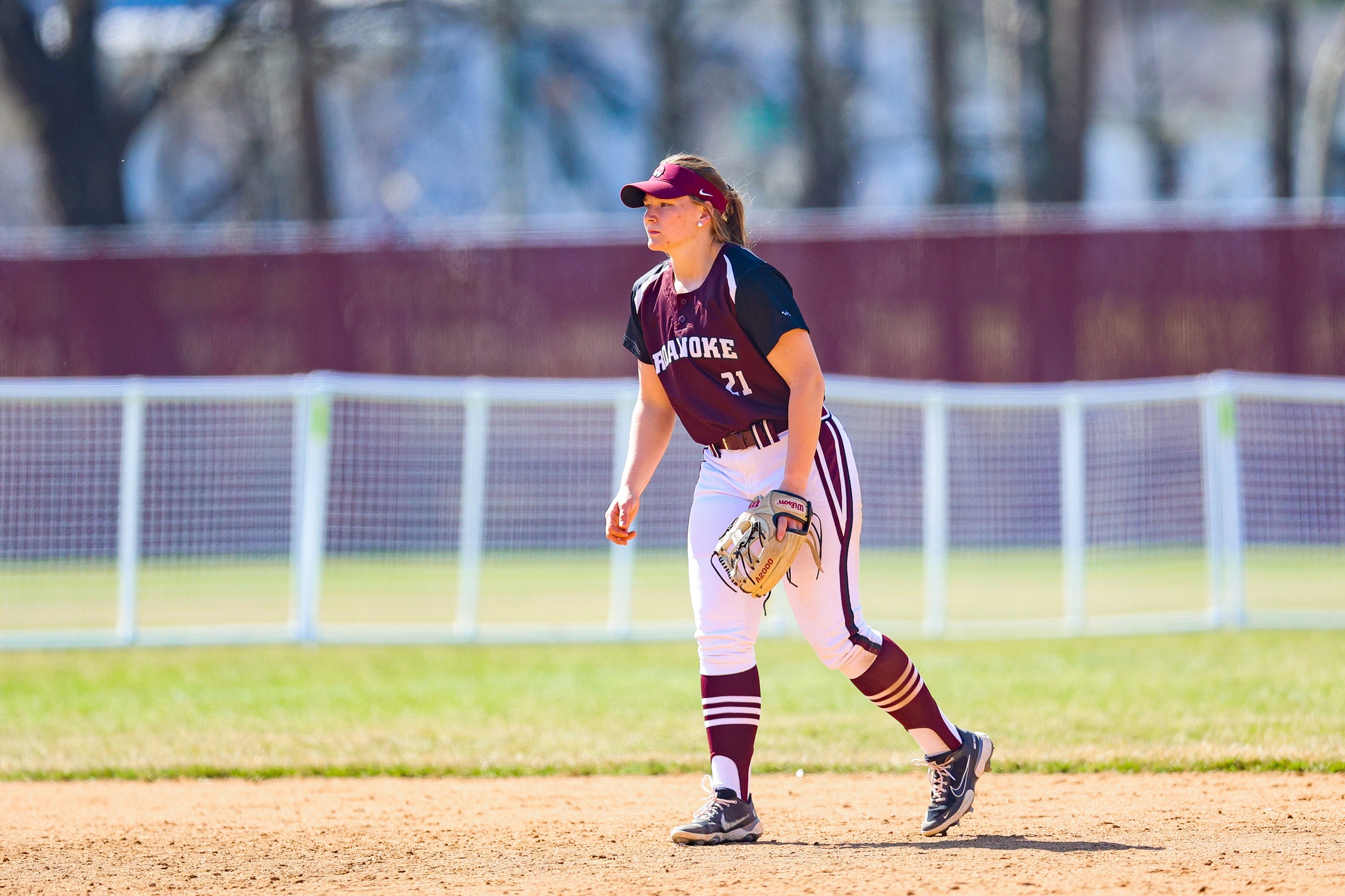 action photo of RC softball shortstop Shanan Hester 