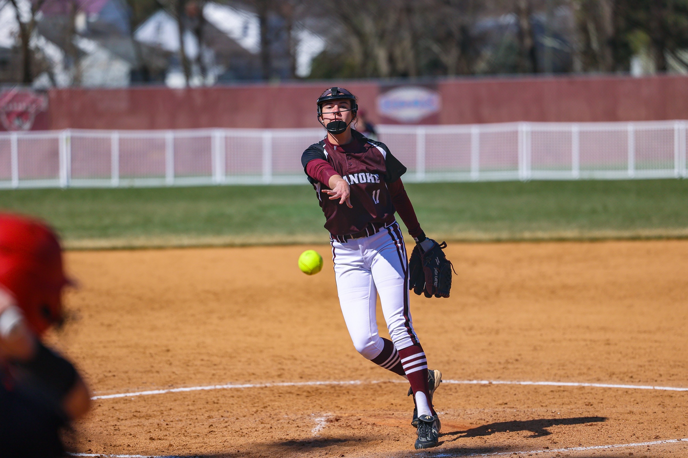 action photo of RC softball pitcher Jada Karnes