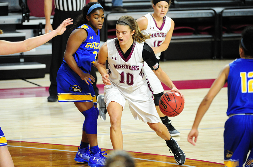 Beahm's Double-Double Lifts RC to 70-54 Win at Randolph