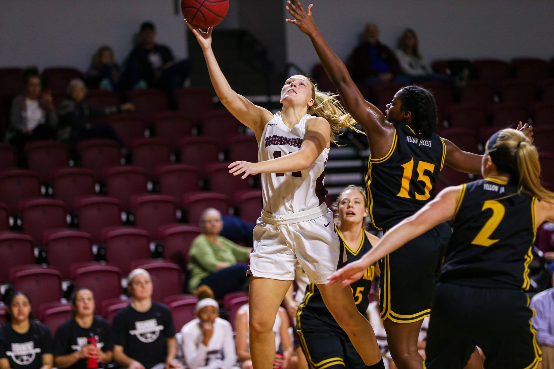 action photo of RC basketball player Morgan Micallef