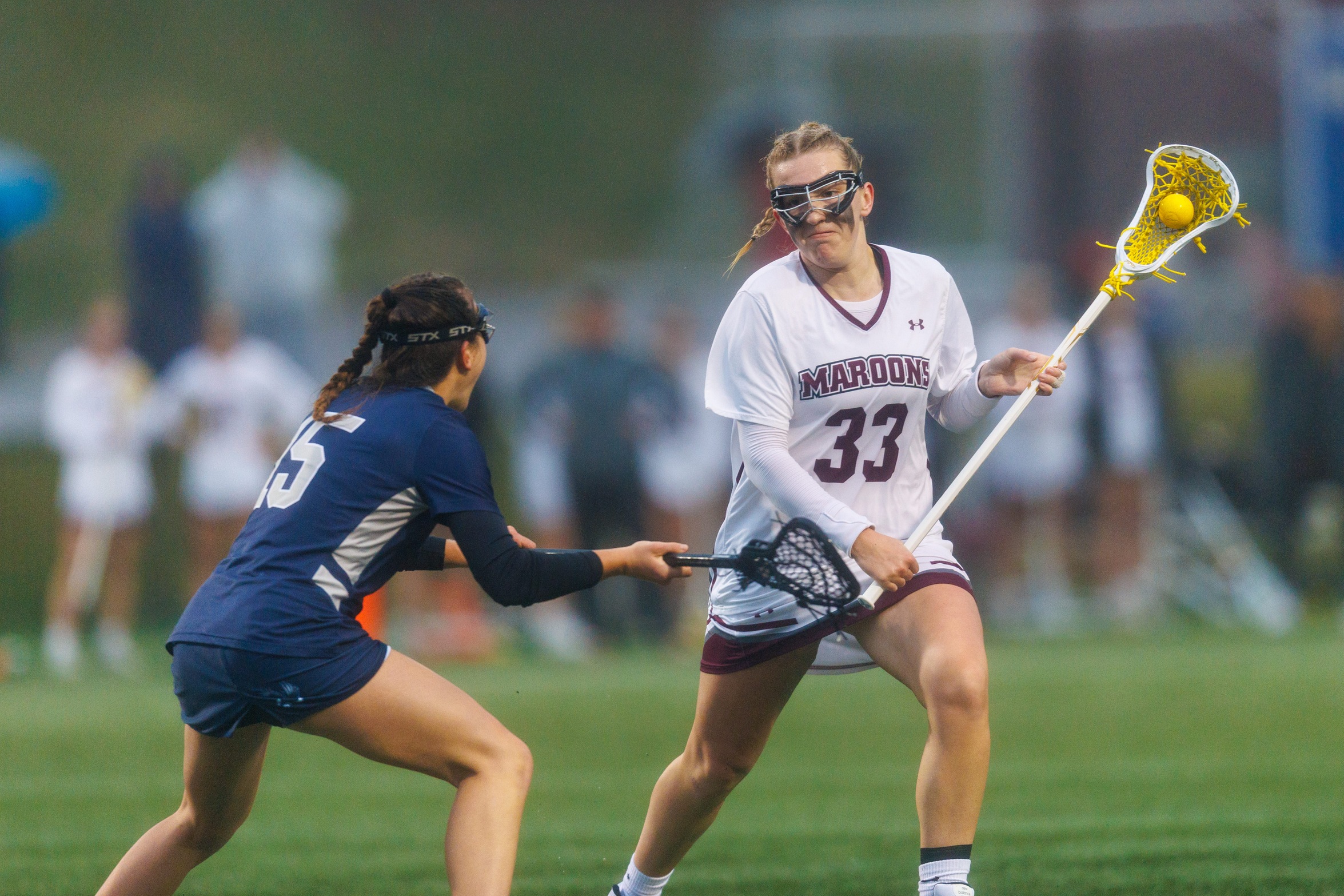 Grace Koutouzis (33) finished with five goals and an assist against UMW.