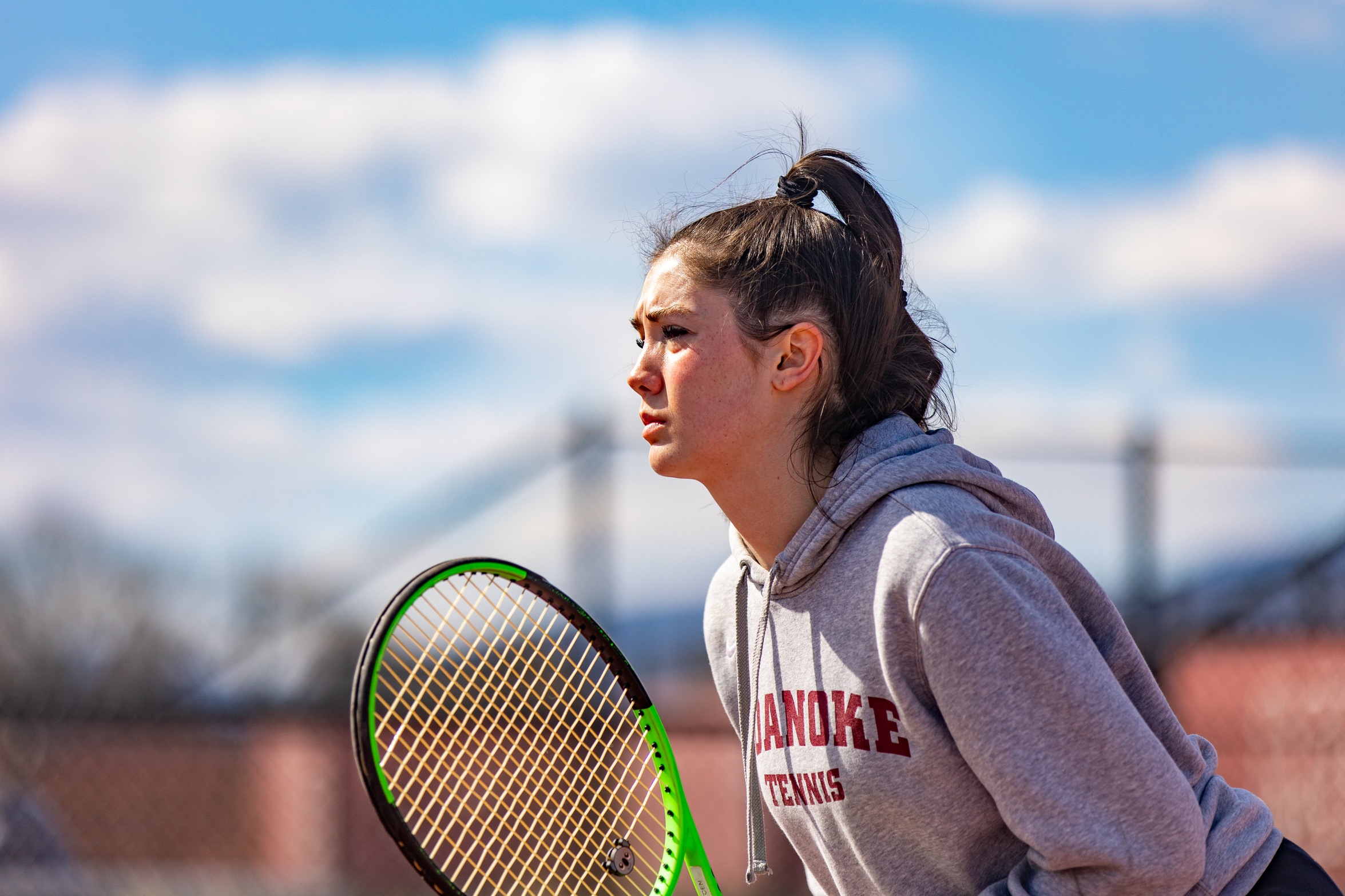 action photo of RC women's tennis player