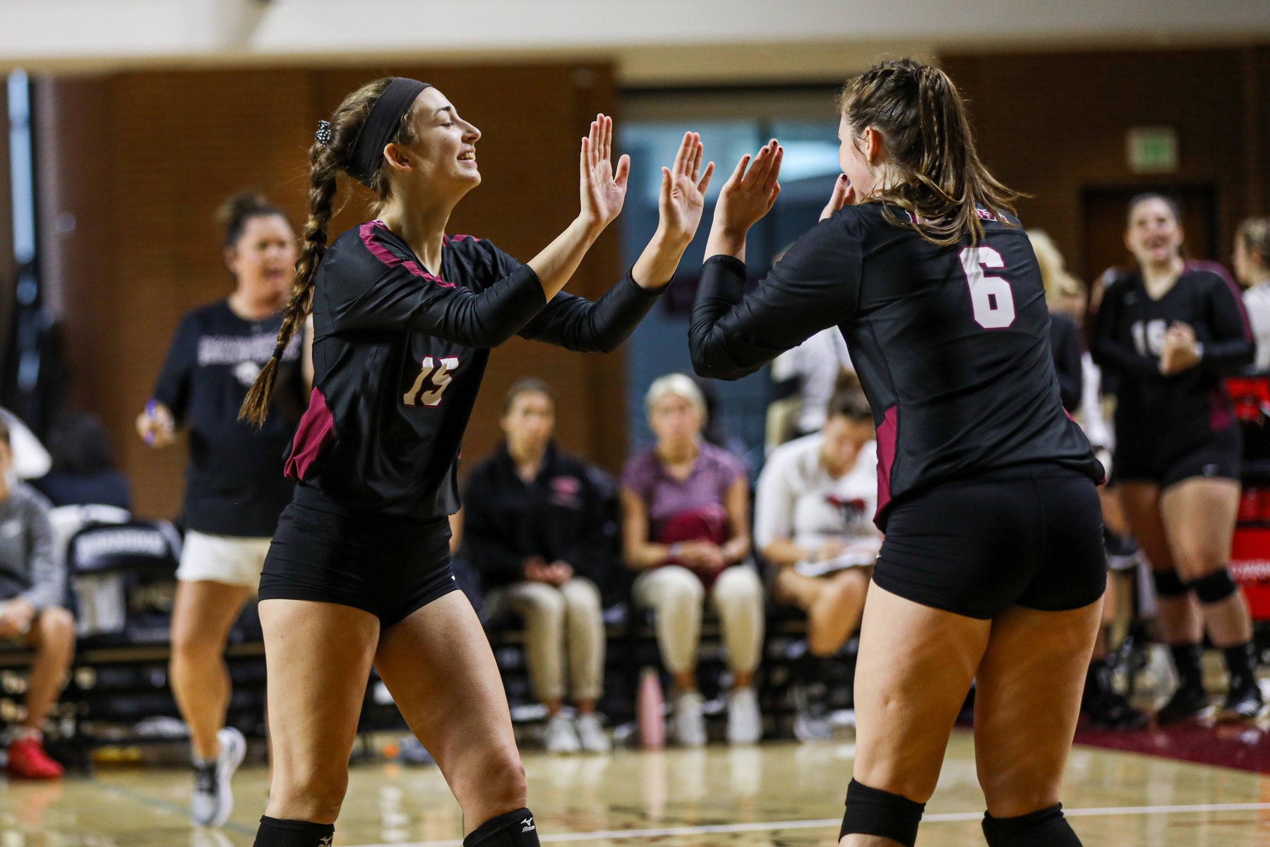 action photo of Olivia Newman and Parker Moody, RC volleyball