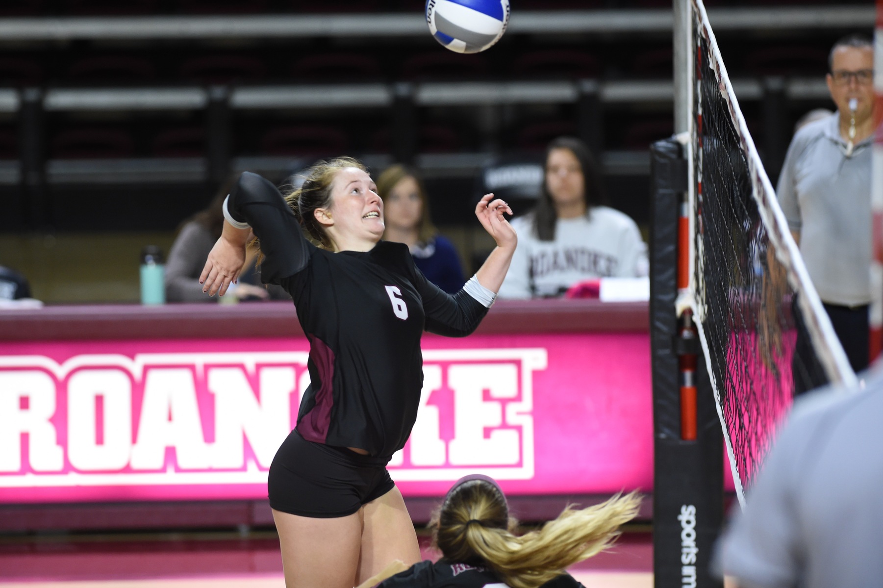 action photo of Roanoke volleyball player Parker Moody