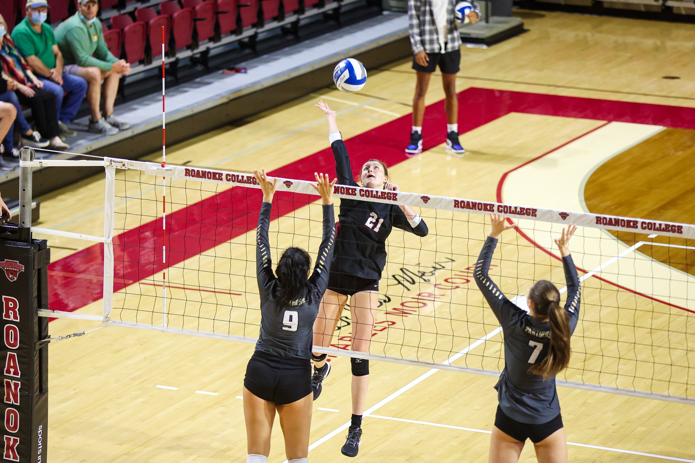 action photo of RC volleyball player Peyton Kirchner with the attack