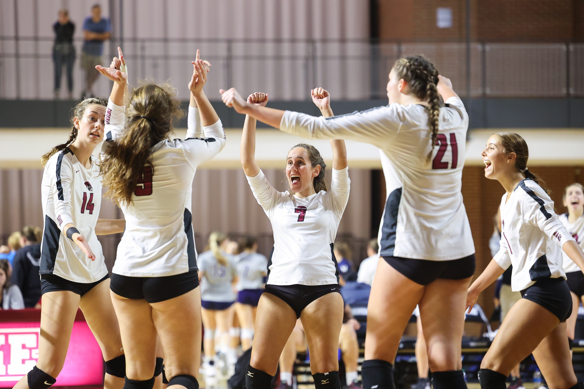 Mayer's 17 Kills Leads Maroons Past Randolph, 3-1